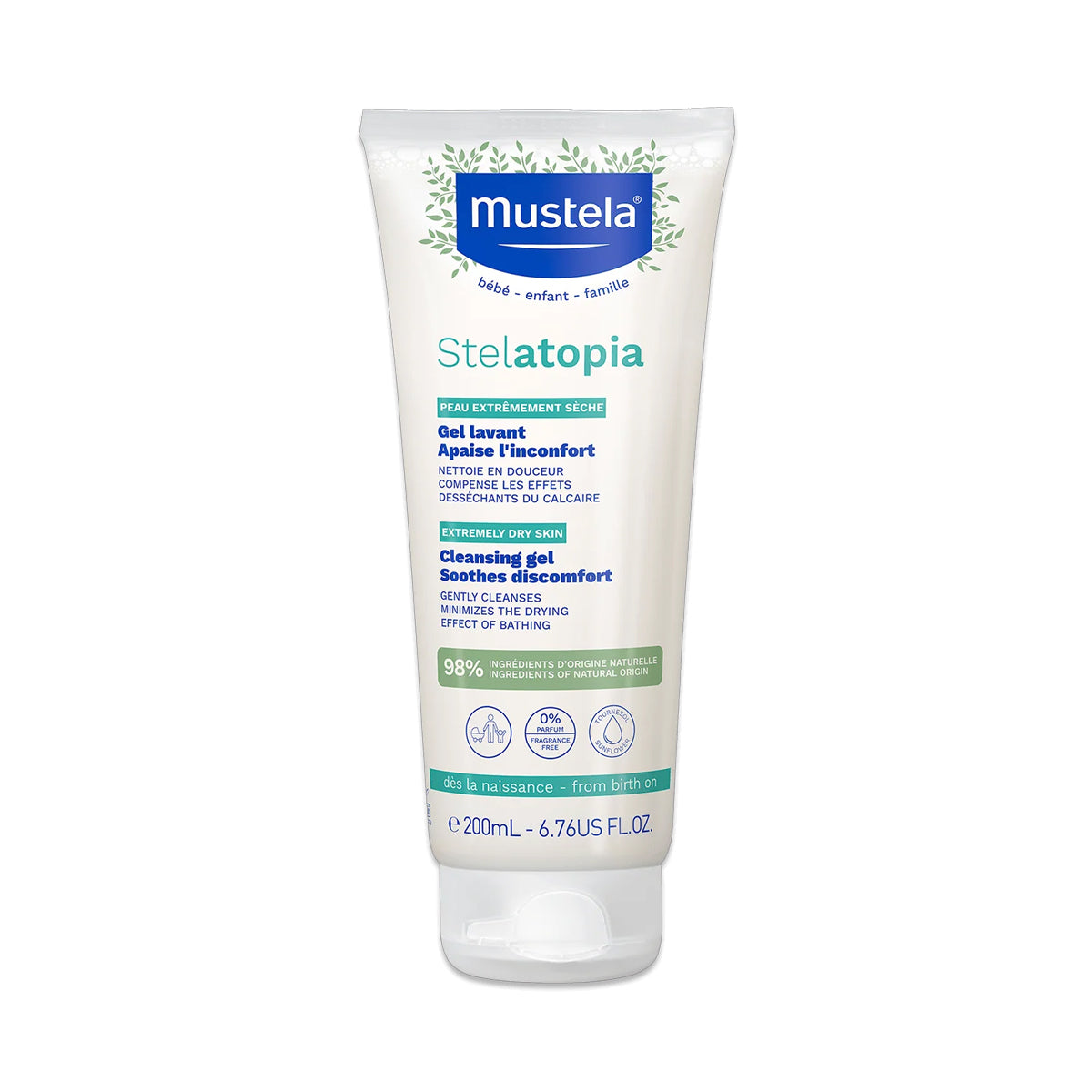 Mustela Stelatopia Cleansing Gel Atopic Skin Fragrance-free 200ml